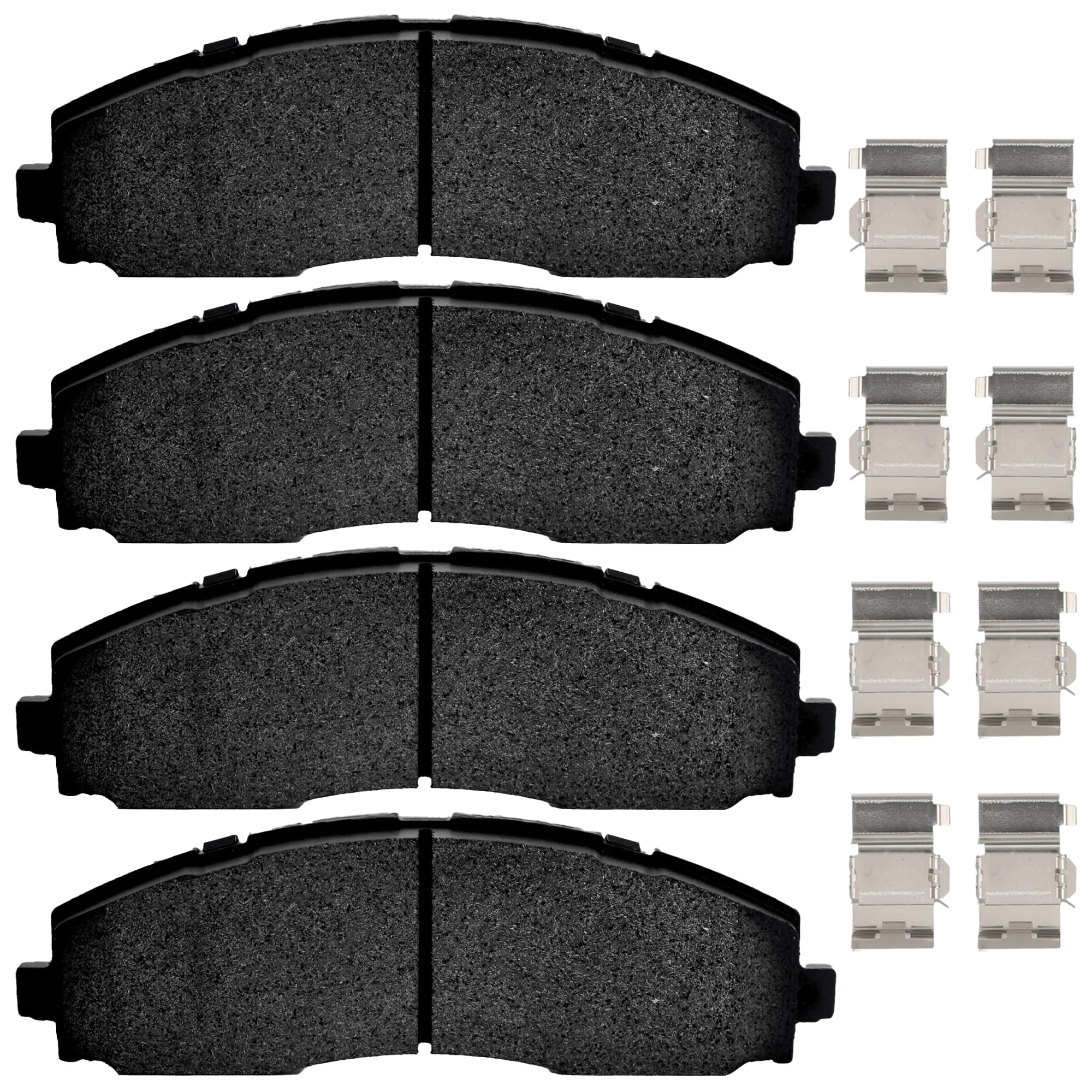 Brake Pads Rear Set Compatible with Ford F-250 F-350 F-450 Super Duty 6.2L / 6.7L / 7.3L Automotive Replacement Rear Brakes Semi-Metallic D1691