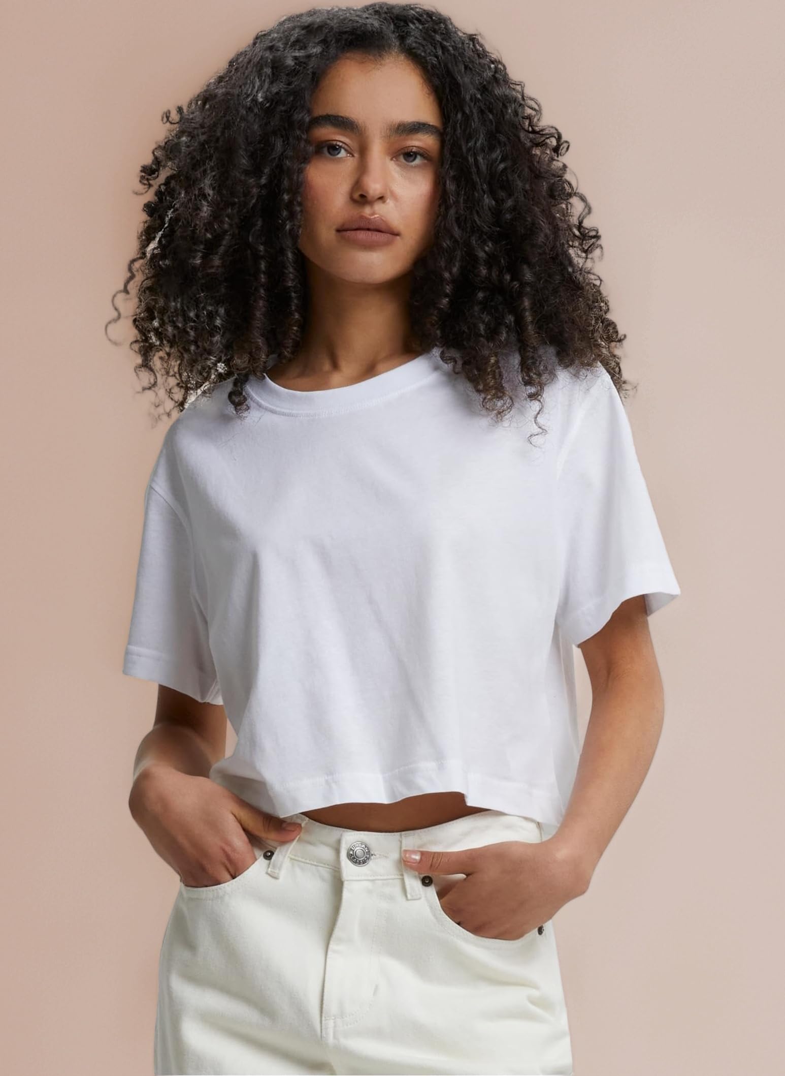 Women's Ladies Short Oversized Tee T-Shirt (Pack of 1)