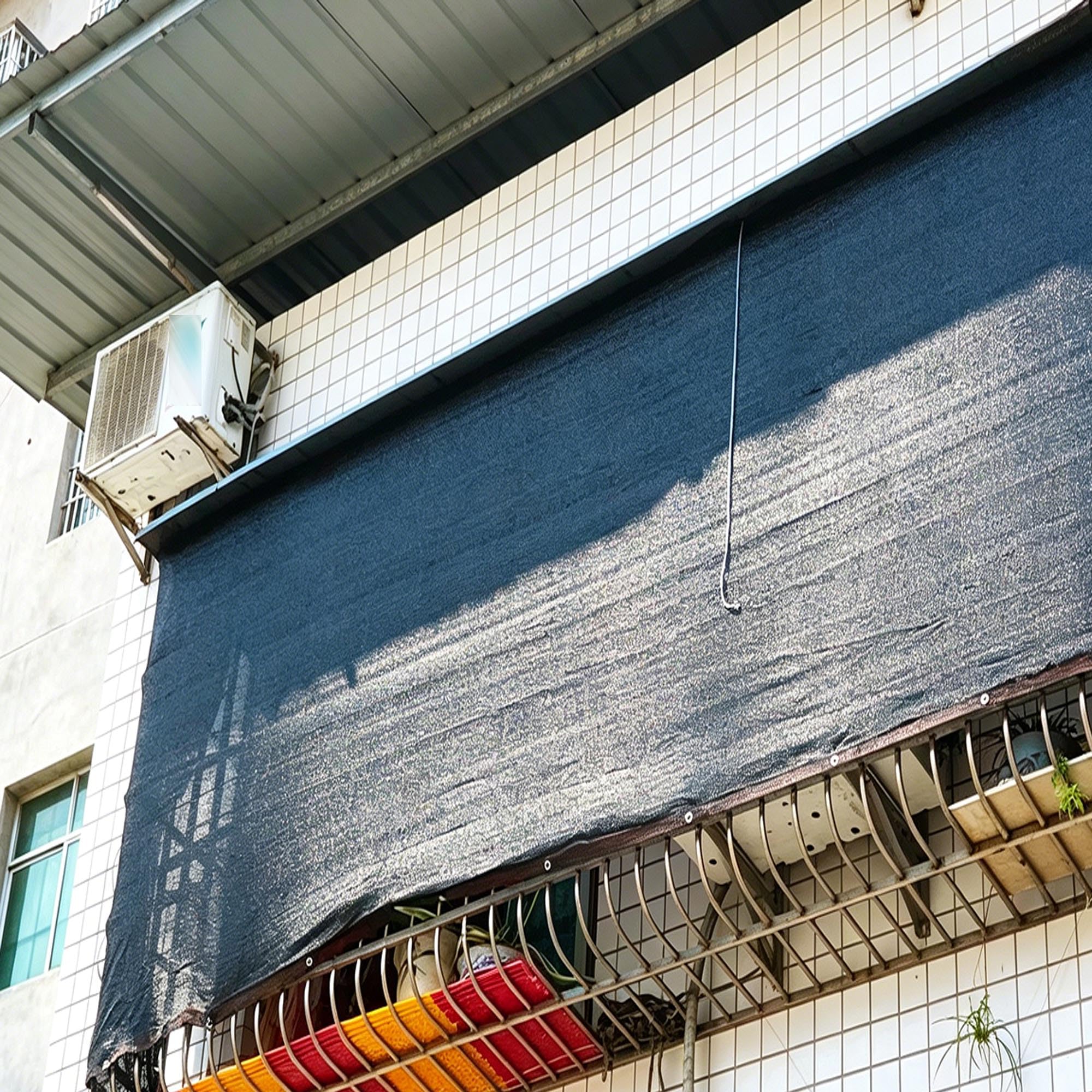 Voile d'ombrage protection solaire anti-UV pour bloquer la chaleur du balcon