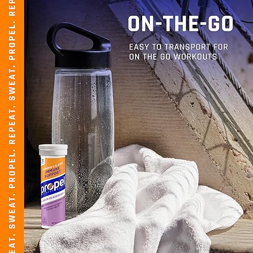 Miniatura 6 de Propel Tabletas de apoyo inmunológico, limón y mora, hace 16.9 onzas líquidas (paquete de 80)