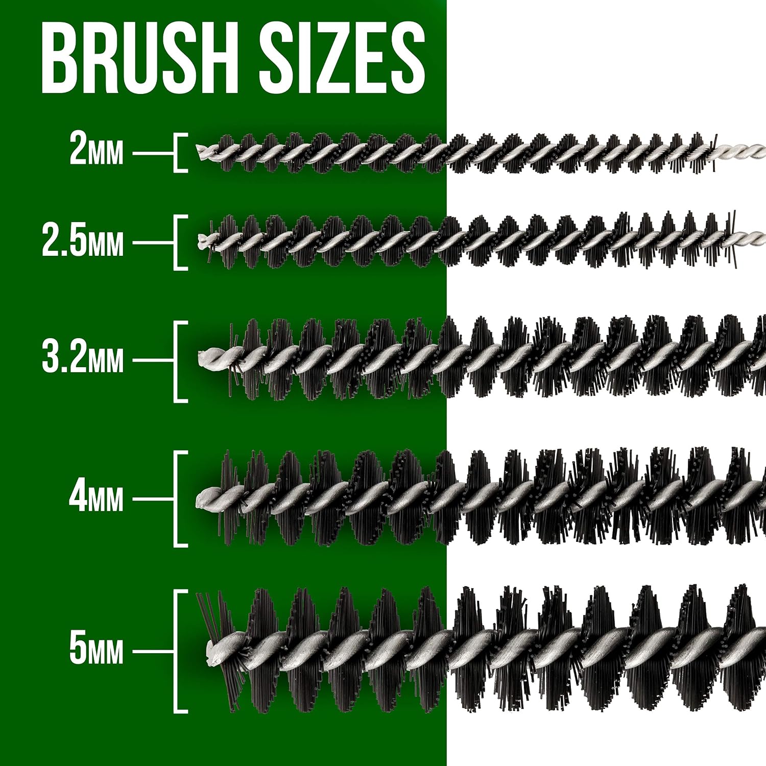 11Pc Mini Airbrush Cleaning Brush Set Kit with 5 Brushes, 5 Cleaning Pokers & How-To Airbrush Link Card