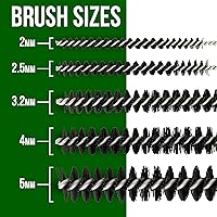 Vista 2 de Master Airbrush Kit de limpieza de 11 piezas, juego de limpieza para aerógrafo con 5 cepillos, 5 pinzas y manual de instrucciones, mini kit