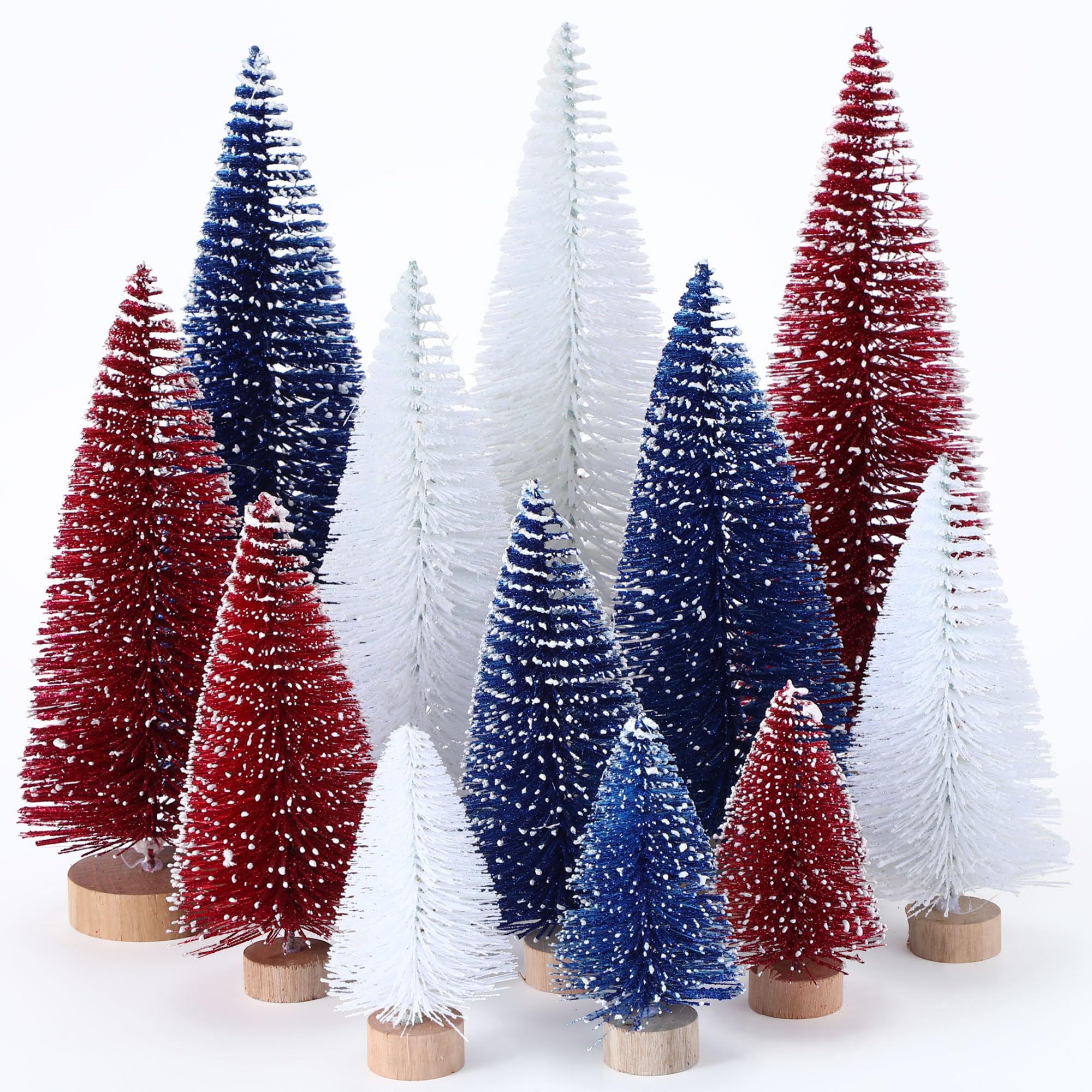 Meooeck 12 Pcs Mini Christmas Trees