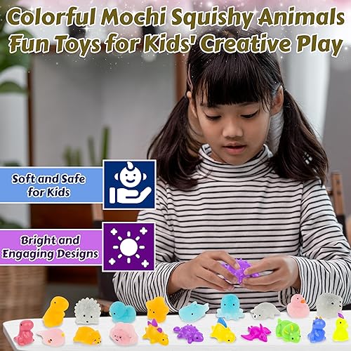 Miniatura 3 de Juguetes esponjosos Mochi surtidos para niños, divertidos mini juguetes esponjosos Kawaii para niños y adultos, grandes recuerdos de fiesta,
