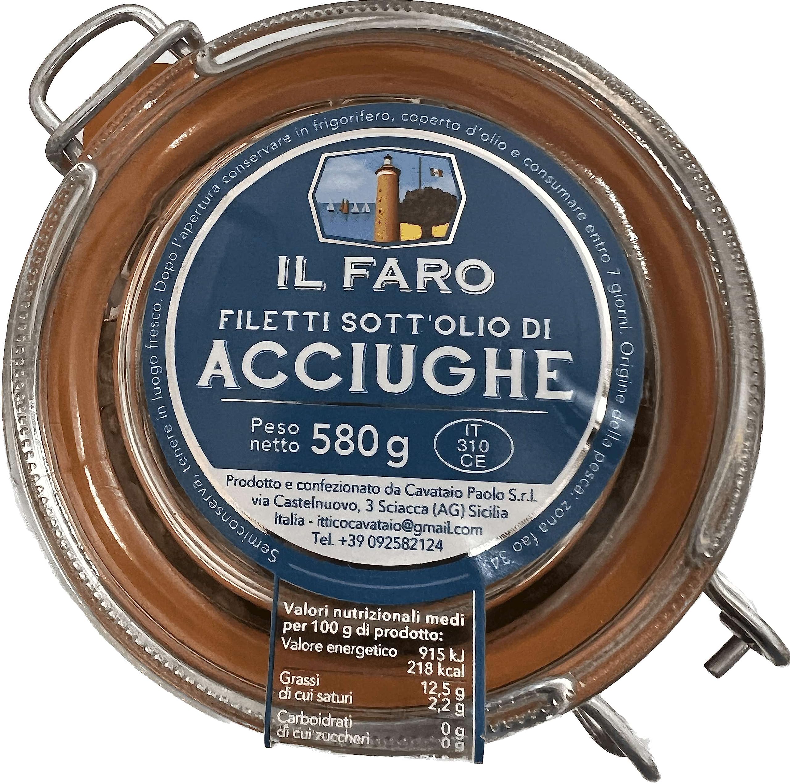 Il Faro Filetti di acciughe sott'olio 580g
