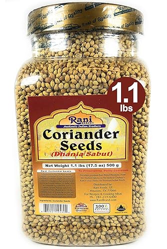 Miniatura 10 de Semillas enteras de cilantro Rani (Dhania), especias indias de 48 onzas (3 libras) 3.0 lbs tarro de PET a granel  Todo natural  Apto para gluten