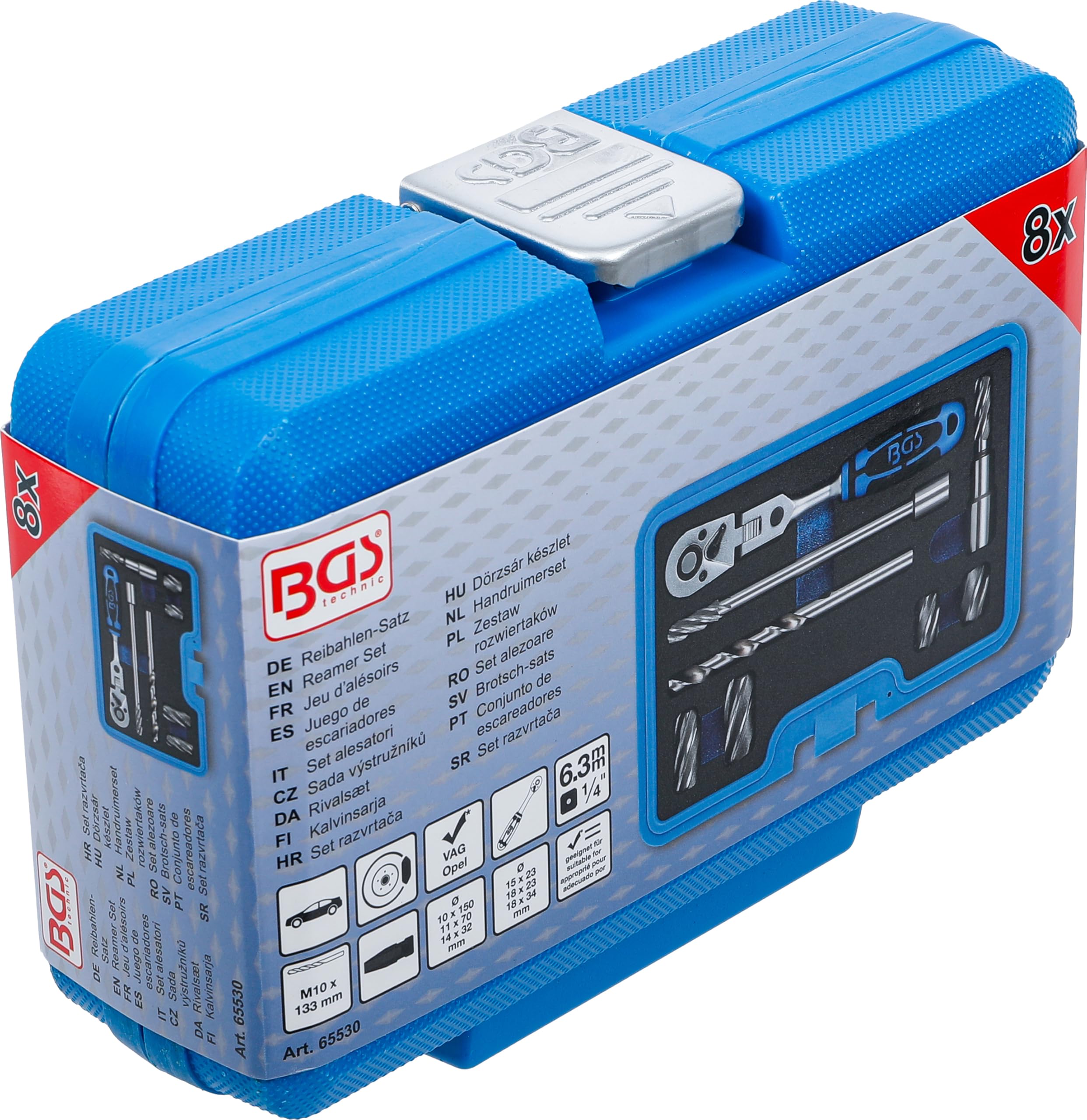 BGS 65530 | Reibahlen-Satz | für ABS-Sensoren | 8-tlg.