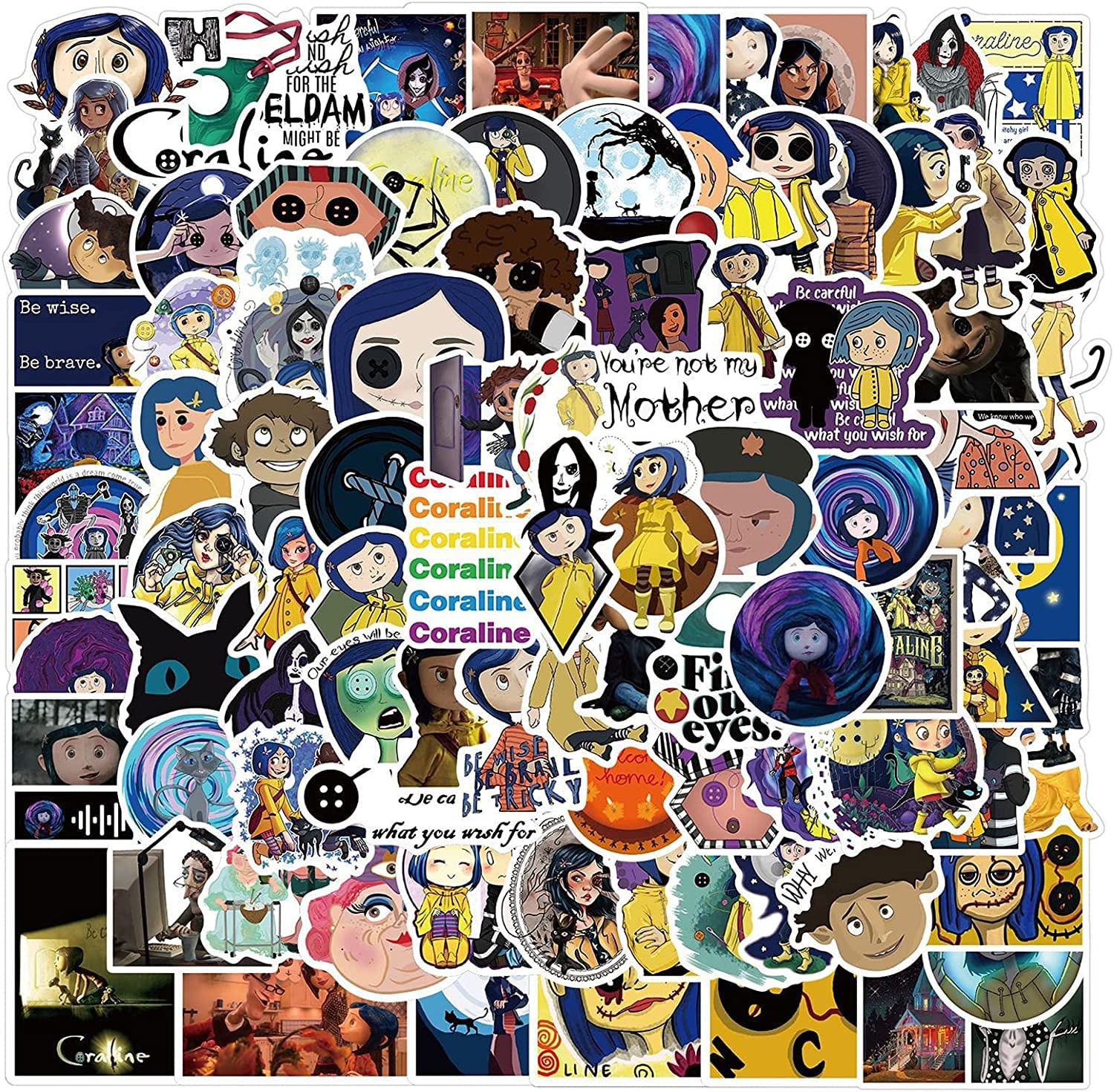 homiesStickers 50PCS Vinyl Waterproof Stickers Cute Aesthetic Distinctive Stickers for Water Bottles Flask Laptop Travel Case Car Skateboard Motorcycle Bicycle Luggage Guitar Bike