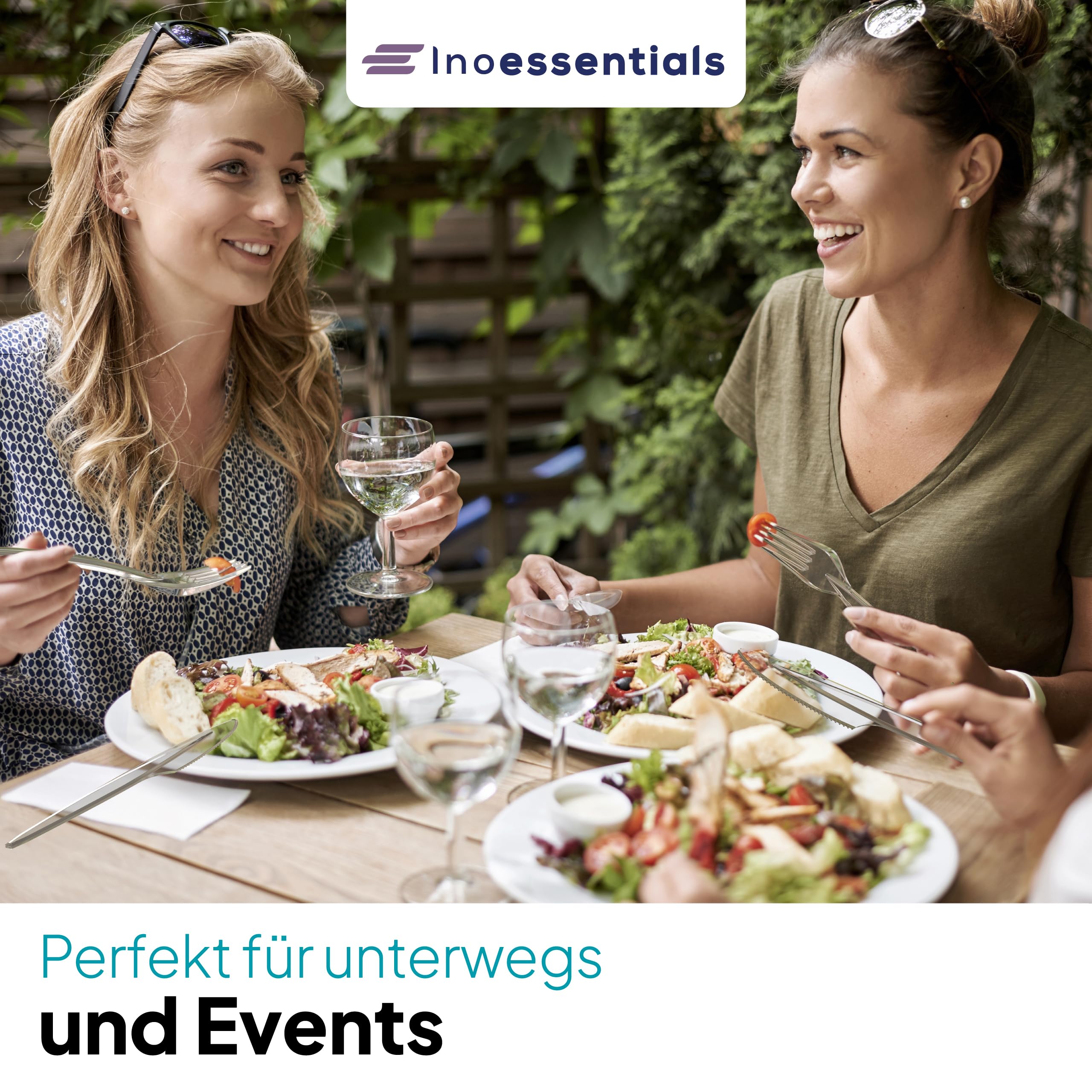 Inoverse Mehrweggabeln 1000 Stück, Länge 18 cm – Plastikgabeln, Kuchengabeln – Wiederverwendbar, spülmaschinenfest & BPA-frei | Premium Mehrweg Plastikbesteck für Party, Catering & Hochzeit