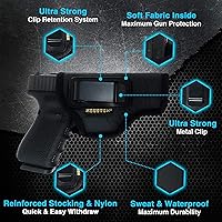 Vista 2 de Houston GunHolsters IWB Gun Holster Eco Leather Concealed Carry Soft Material - Suede Interior for Maximum Protection