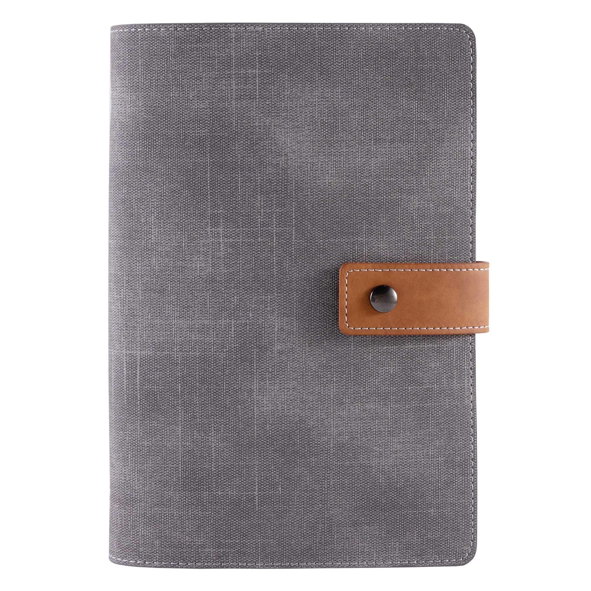 CAGIE A5 Refillable Faux Leather Traveler Notebook Binder Journals 6 Ring Binder Personal Organizer Travel Diary for Women Men Lined Grid Blank Paper