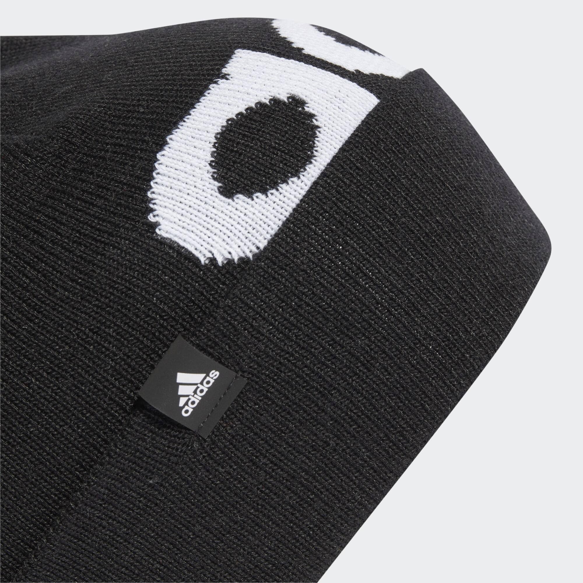 adidas Uniseks Pompom Beanie, Black/White, M