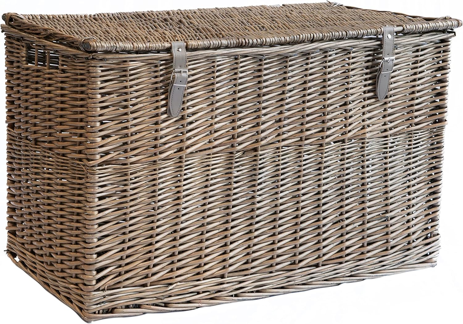 Arthur Cameron Extra Large Natural Wicker Storage Basket Trunk Chest