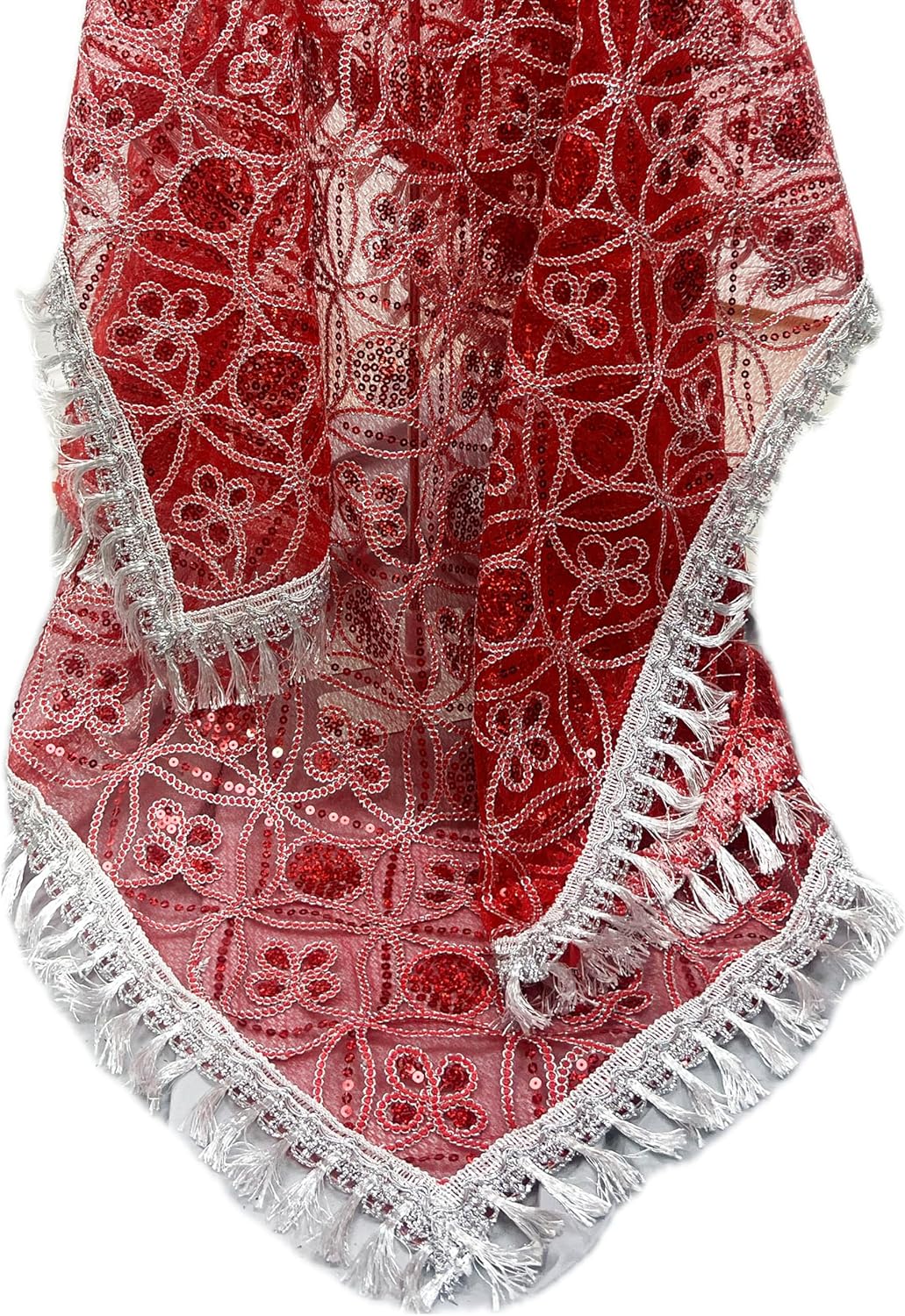 Paño de Shangó Cloth Altar Fabric for Yoruba Religious Rituals Santeria Ifa Religion, Throne Blanket for Sango Items for Making Santo Handkerchief for Orisha Chango (47” x 47”) Red