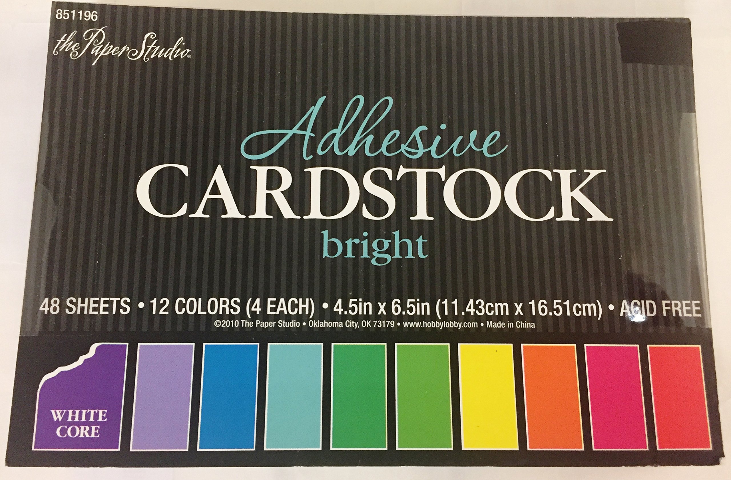 Bright Adhesive Cardstock ,48 sheets, 4.5 x 6.5 inches.