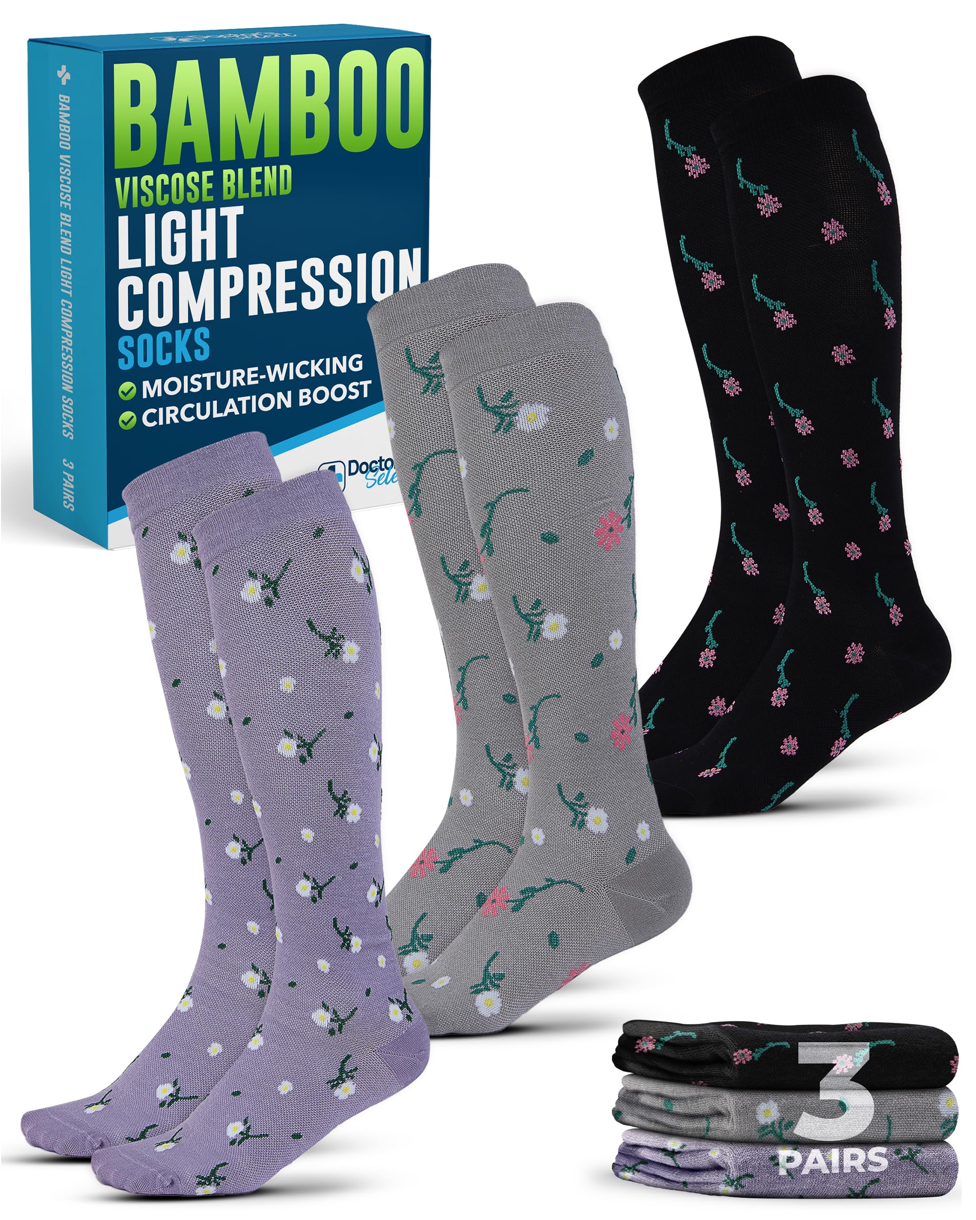 Doctor's Select® Bamboo Viscose Light Compression Socks
