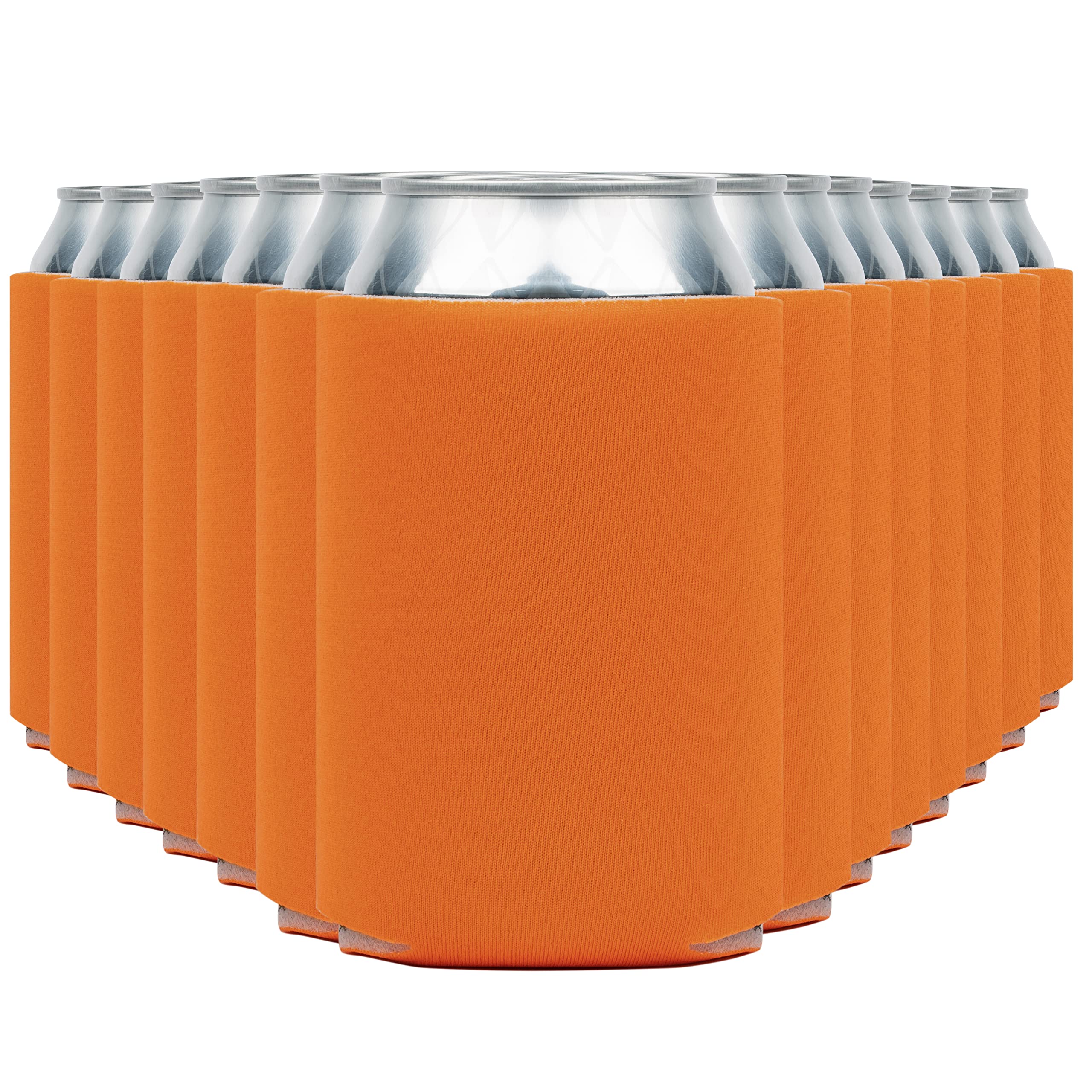 Fundas enfriadoras en blanco para latas de cerveza (paquete de 110) con aislamiento suave – Koolies en blanco aptos para HTV a granel para latas y botellas – Coolie Blanks para proyectos de vinilo y