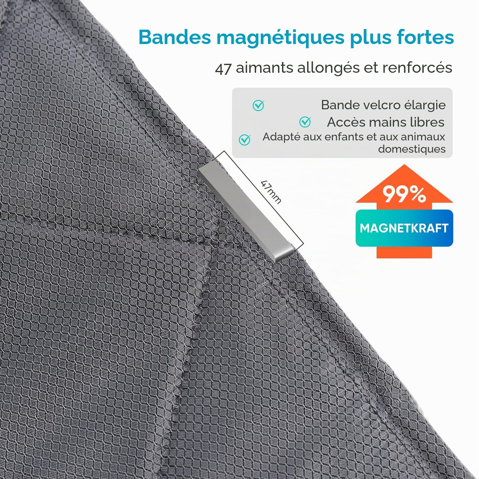 Sekey Rideau de porte magnétique - 90 x 210 cm - Protection contre le froid - Imperméable - Coupe-vent - Économie d'énergie - Avec fenêtre