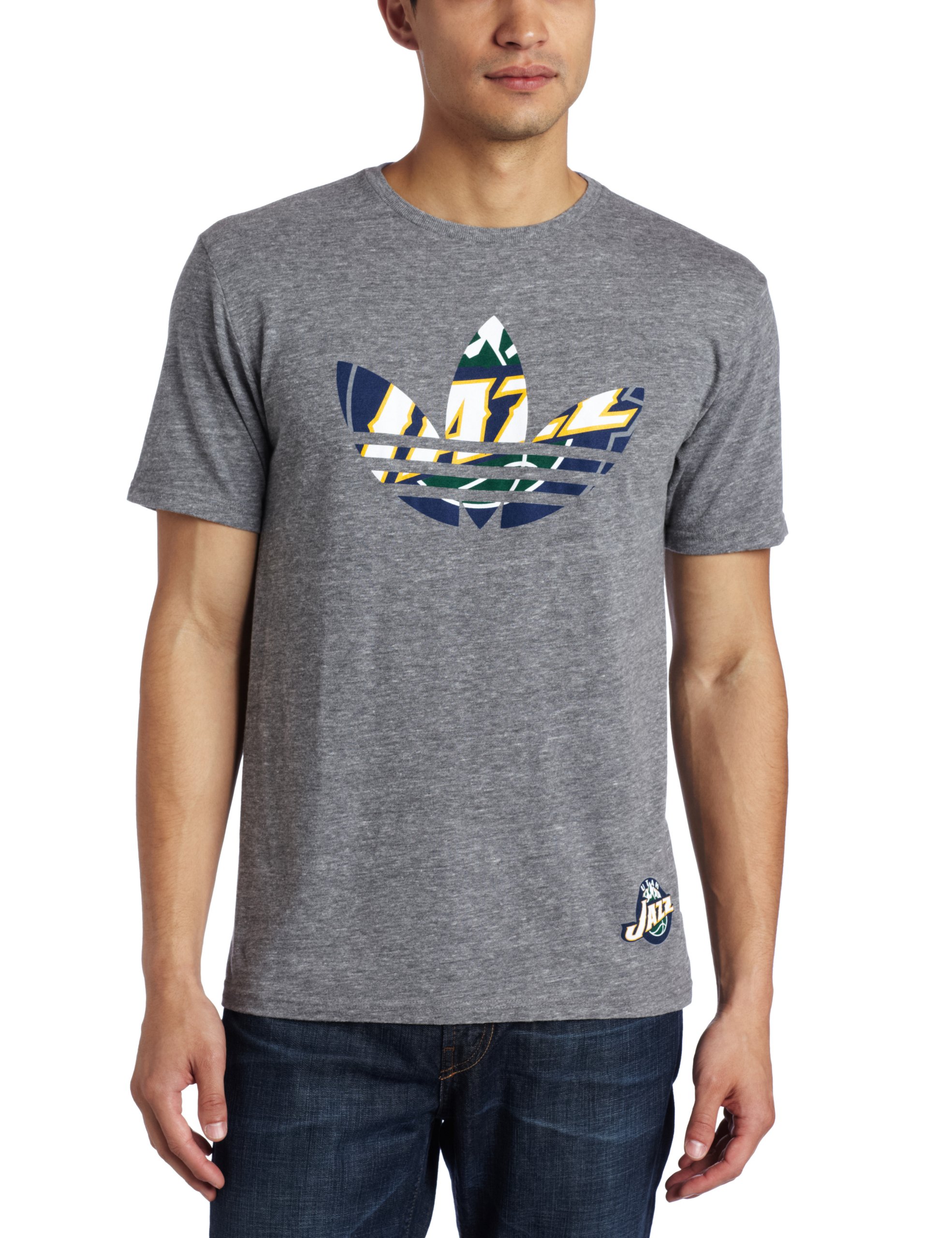 NBA Utah Jazz Originals Court Series Team Trefoil Tri-Blend Short Sleeve Jersey T-Shirt