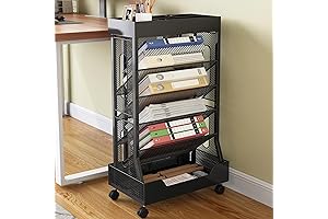 COAVODQ Mobile Bookshelf with Wheels: Roll Your Library to Anywhere