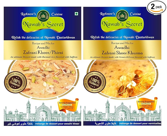 Nawab's Secret Zafrani(Kesari) Sheer Khurma and Kheer Mix (Pack of 2)