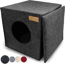 Premium Felt Cat Bed Compatible with IKEA Kallax or Expedit I