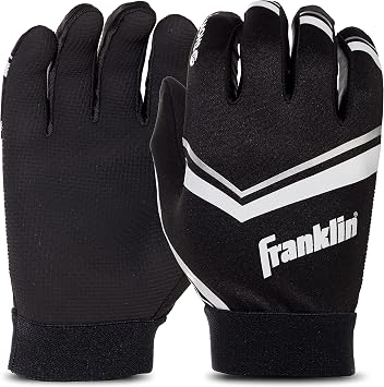 Franklin Sports Youth Football Receiver Gloves - Shoktak Youth Gloves - Kids Football - High Grip