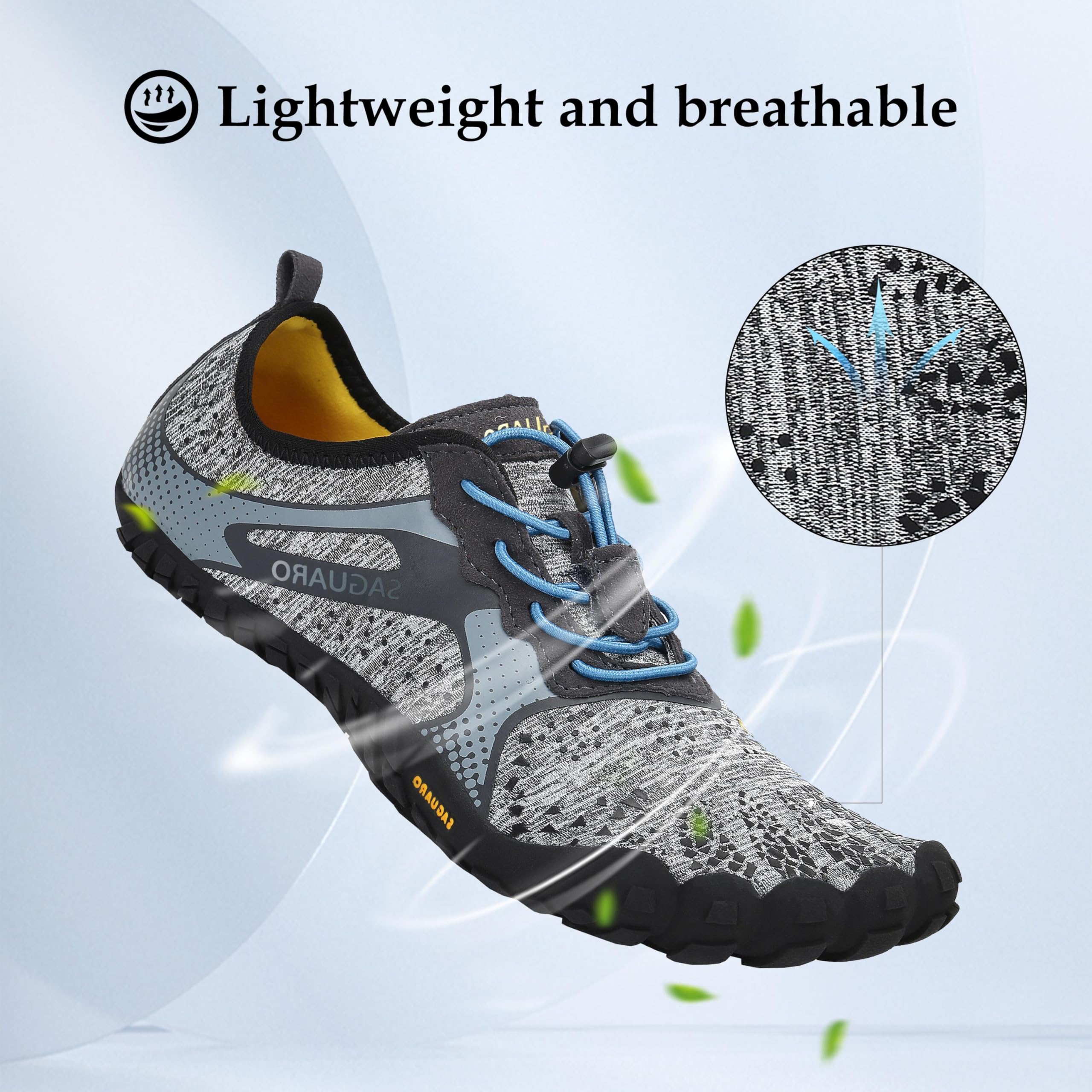 SAGUARO Scarpe Barefoot Minimaliste Uomo Scarpe da Trail Trekking Scarpette da Scoglio