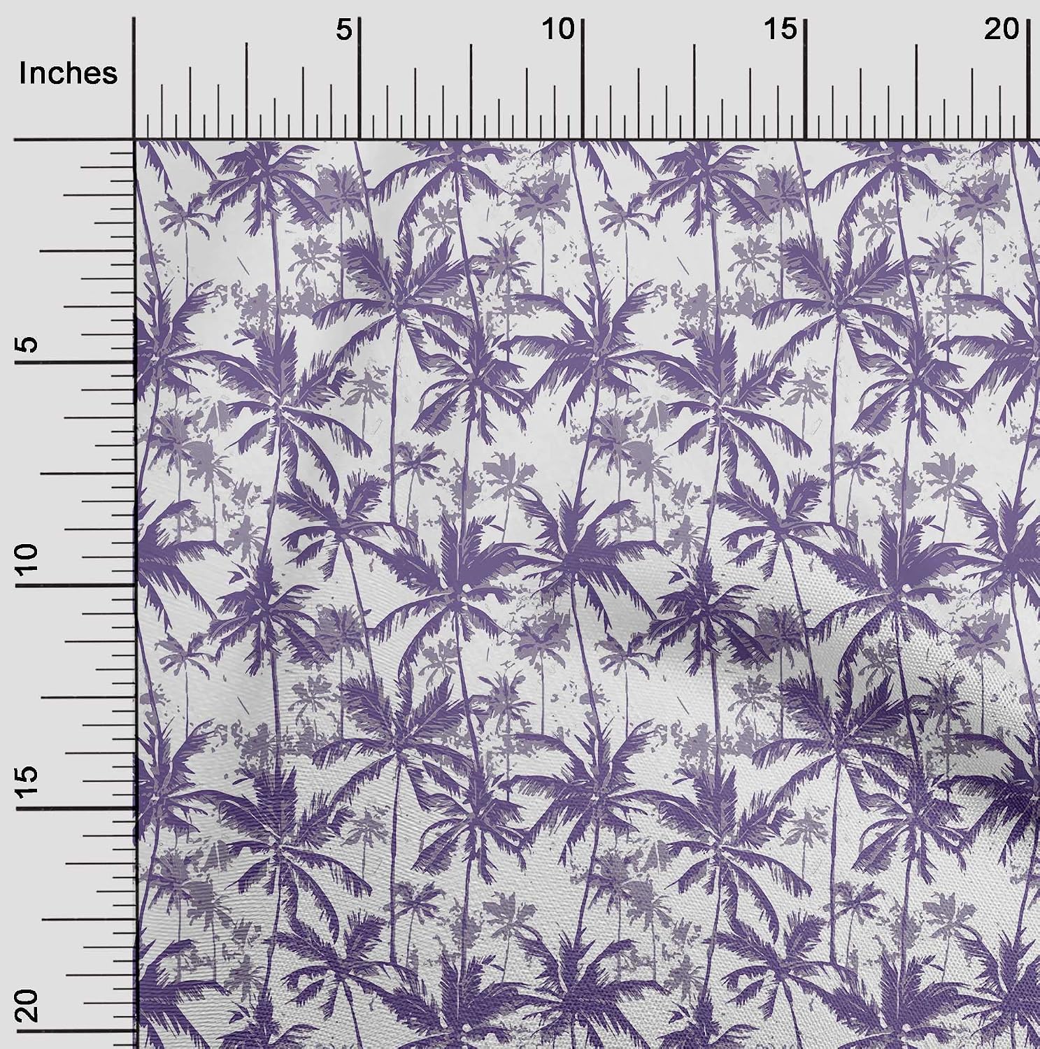oneOone Cotton Flex Purple Fabric Tropical Palm Tree Sewing Craft Projects Fabric Prints by Yard 40 Inch Wide