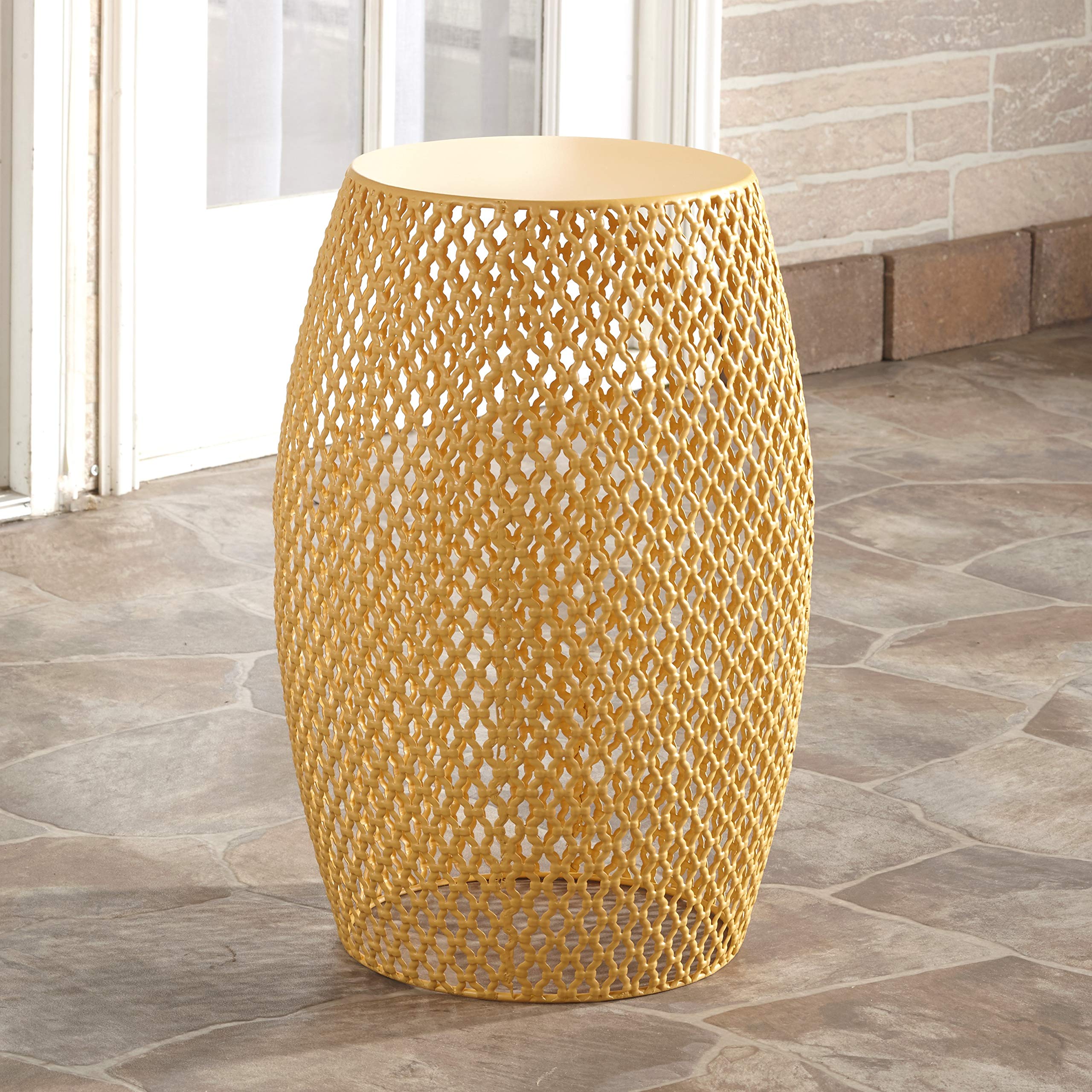 Buy The Lakeside Collection Metal Outdoor Garden Stool, Accent Table