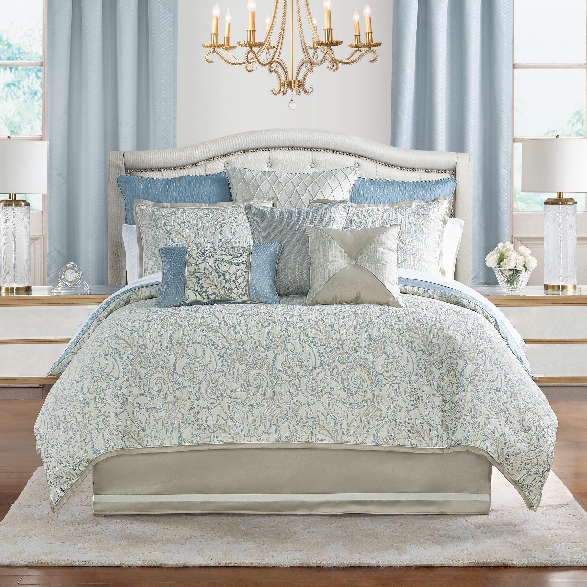 Waterford Springdale 6PC. Queen Comforter Set,Blue Home
