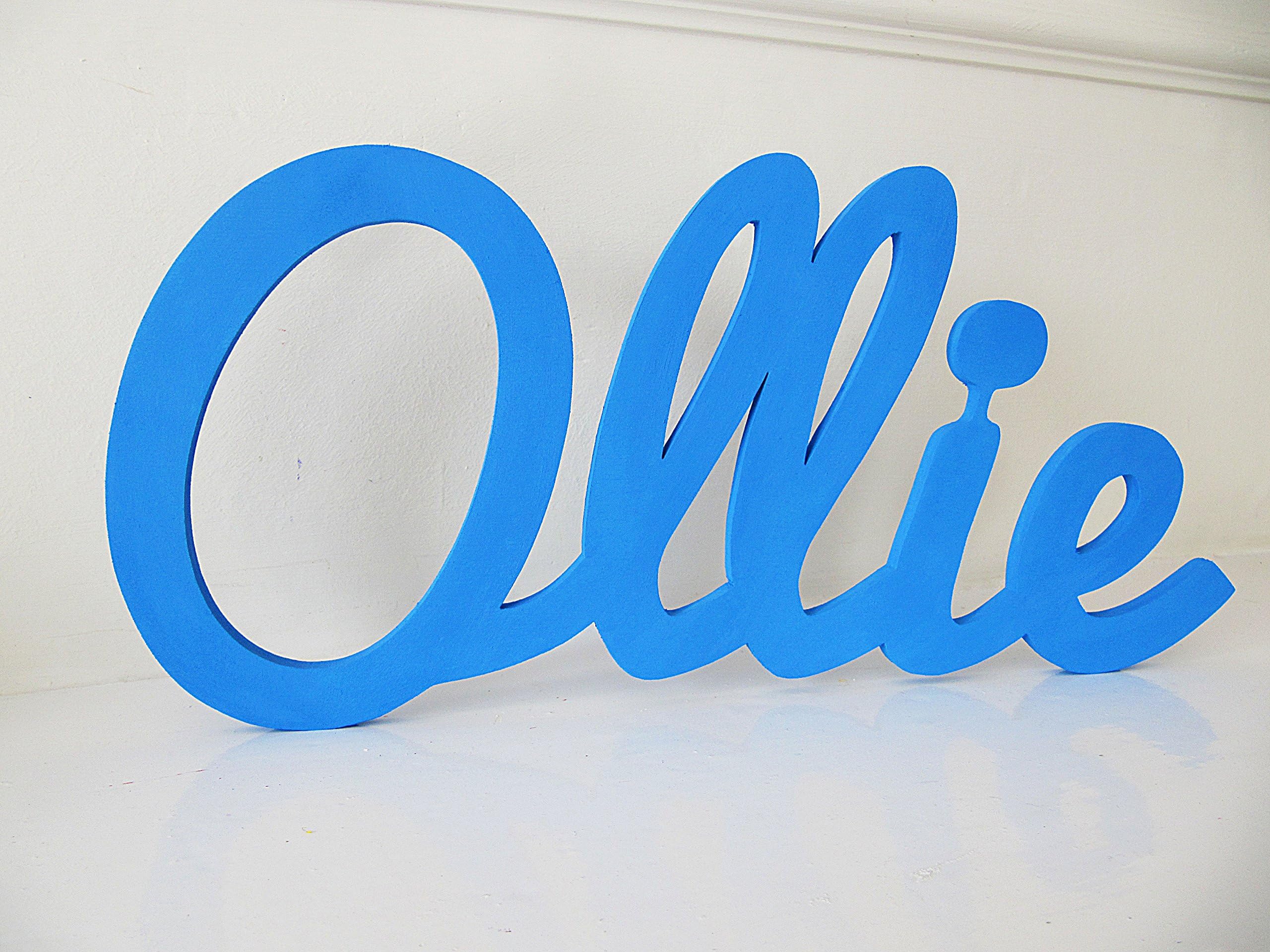 Personalised Wooden Plaques, Ollie, Nursery Decors, Mia Studio ,Personalisation ,Contact the Seller at the link below to provide the name, colour and size and being quoted,Customisable option, Birthdays Gift