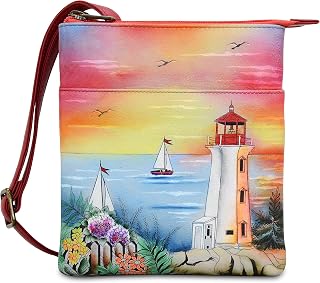 Anuschka Women's Hand Painted Genuine Leather RFID Blocking Triple Compartment Travel Organiser - Guiding Light Price In India