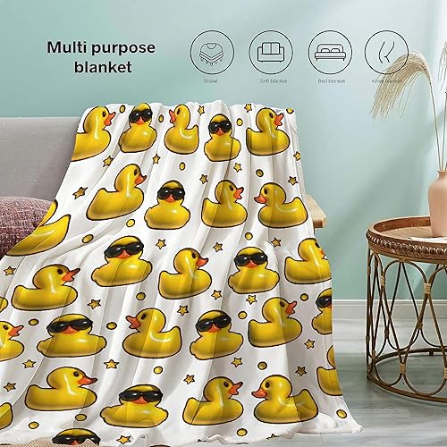 Miniatura 6 de Manta de patos, regalos para niñas y niños, regalo de pato para los amantes de los patos lindos, manta de regalo para decoración de bebé, felpa de