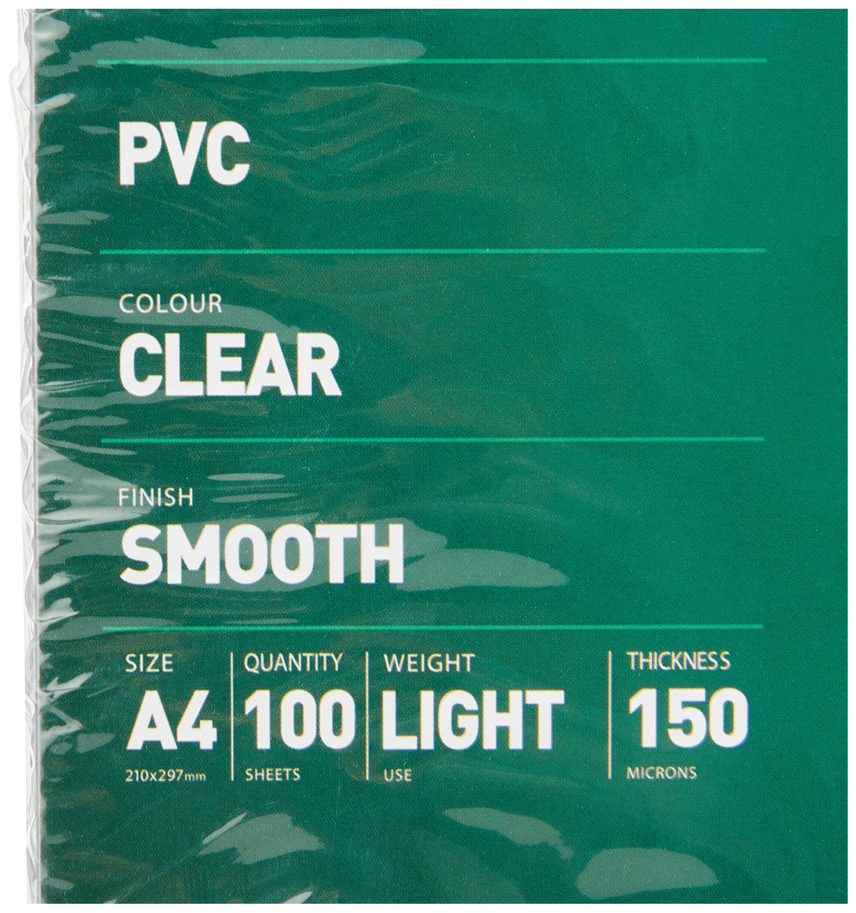 Fellowes PVC Deckblatt für Plastikbindung und Drahtbindung - Stärke 150 Mikron - transparent - Format DIN A4 - Packung mit 200 Stück