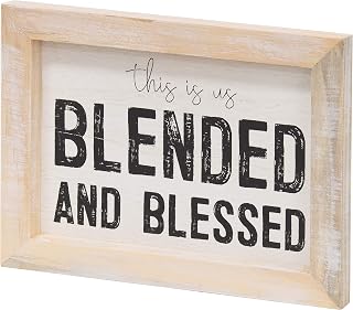 Col House Designs G34901 This is Us, Blended and Blessed Framed Sign - Sign for Tabletop or Wall Decor - Family Wall Decor - Home Decor Signs