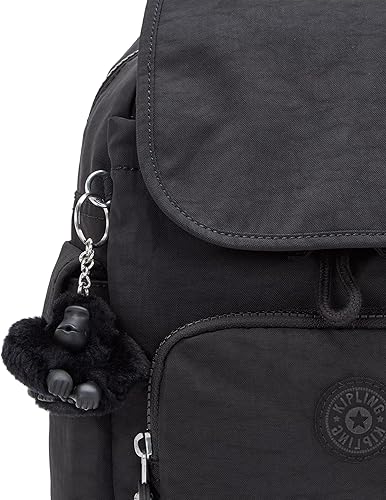 Miniatura 6 de Kipling Mochila estampada City Pack, Negro (Black Noir), Mini mochila City Pack para mujer, mochila ligera y versátil