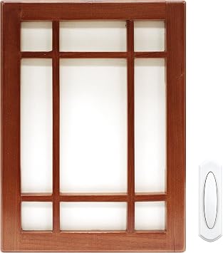 Heath Zenith SL-7611-03 Wireless Doorbell Kit with 150. Range & Wood Covering For Chimebrown