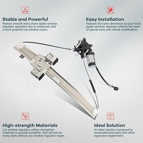 Miniatura 10 de Elevalunas eléctrico delantero izquierdo para 2008-2016 para Chrysler Town & Country 2008-2018 para Dodge Grand Caravan 2012-2015 para Ram Cargo Van