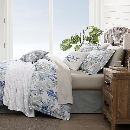 Miniatura 10 de Tommy Bahama - Juego de edredón King, ropa de cama reversible de algodón con fundas a juego y almohadas adicionales, decoración del hogar para todas