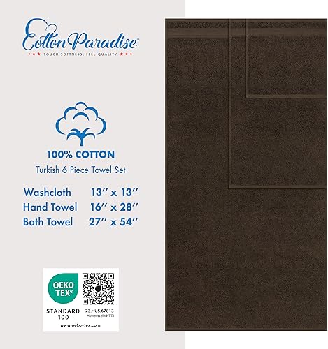 Miniatura 255 de Cotton Paradise - Juego de 4 toallas de mano para el baño de 100% algodón turco, suaves y absorbentes, color beige