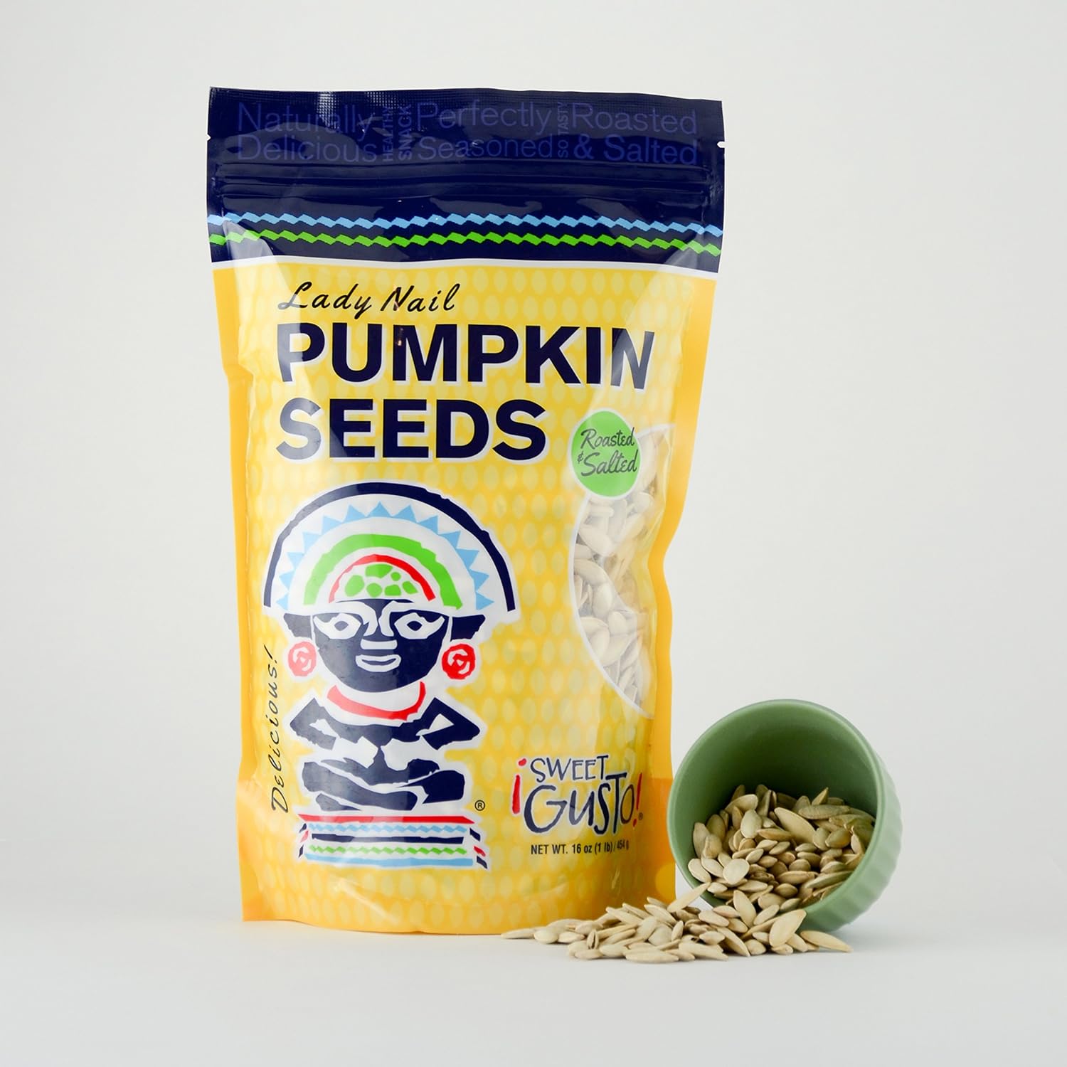 Lady Nail Pumpkin Seeds 16oz Bag Grocery & Gourmet Food