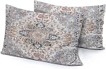 Boho Throw Pillow Covers 20x20 inch Set of 2,Soft Pillowcases Bohemia Carpet Pattern Decorative Sofa Living Room Bed Square Pillow Case Cushion Cover-Cream Color