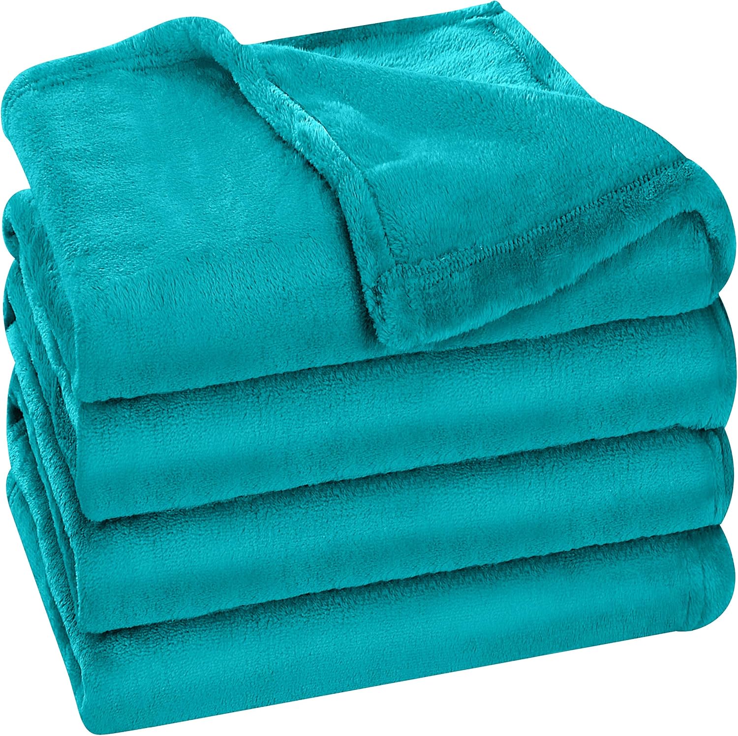 Utopia Bedding Fleece Blanket King Size Turquoise 300GSM Luxury Fuzzy Soft Anti