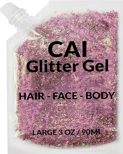 Vista 22 de CAI BEAUTY NYC brillantina Fácil de aplicar, fácil de quitar brillantina gruesa para cuerpo, cara y pelo Bolsa holográfico Grado Cosmético .1