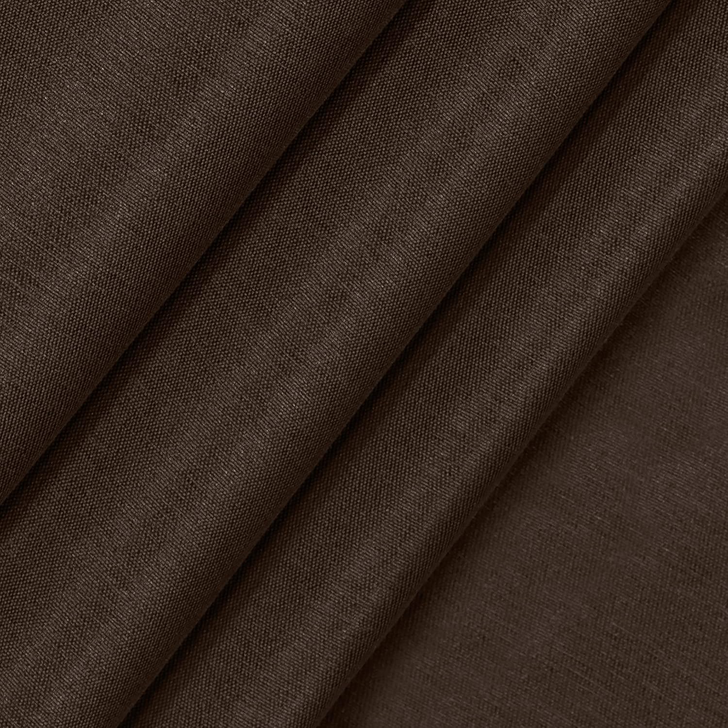 ECLIPSE Fresno Modern Blackout Thermal Rod Pocket Window Curtain for Bedroom (1 Panel), 52" x 108", Espresso