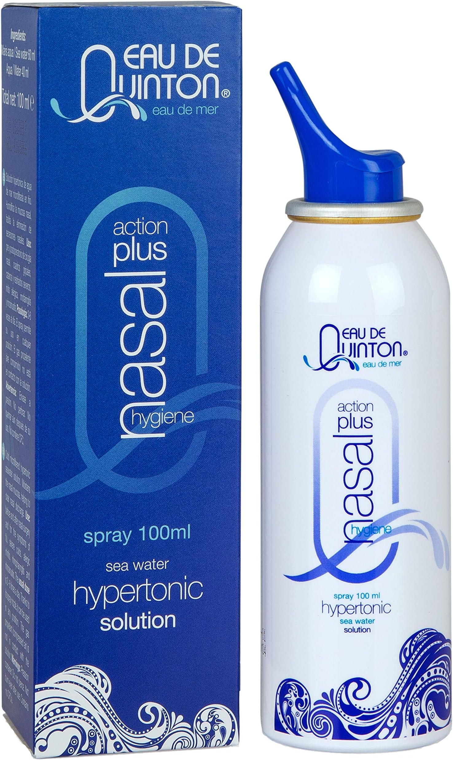 Eau De Quinton Water Sea Action Plus Nasal Hygiene Hypertonic 100 ml Spray.