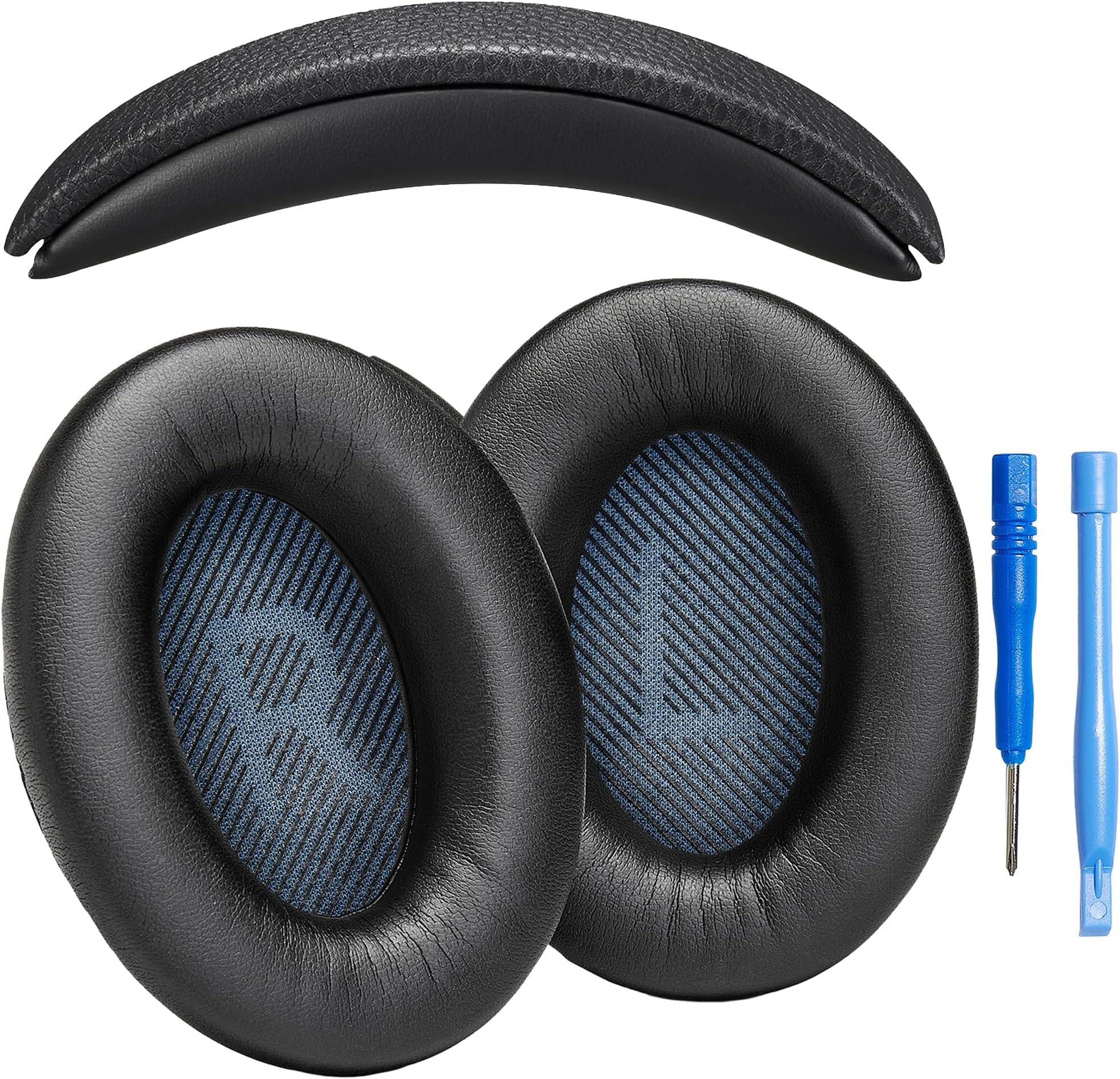 AHG Accessory House Global SoundLink AE2 Ear Pads and SoundLink AE2 Headband Cushion Compatible with Bose SoundLink Around-Ear 2 (AE2) Headphones (Black). Seamless DIY Fit | Extra thick | 3D Printed