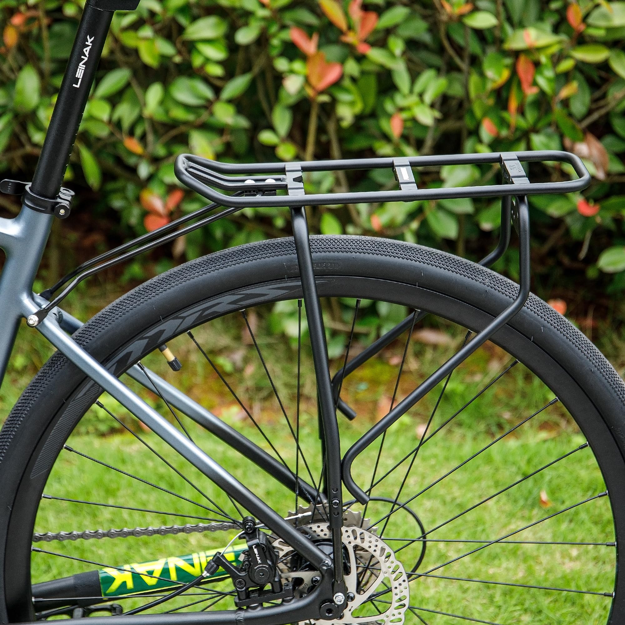 Porte-vélo arrière pour vélo - Porte-bagages compatible avec système MIK, porte-bagages pour freins à disque/non freins à disque, hauteur réglable pour châssis 26"-29"