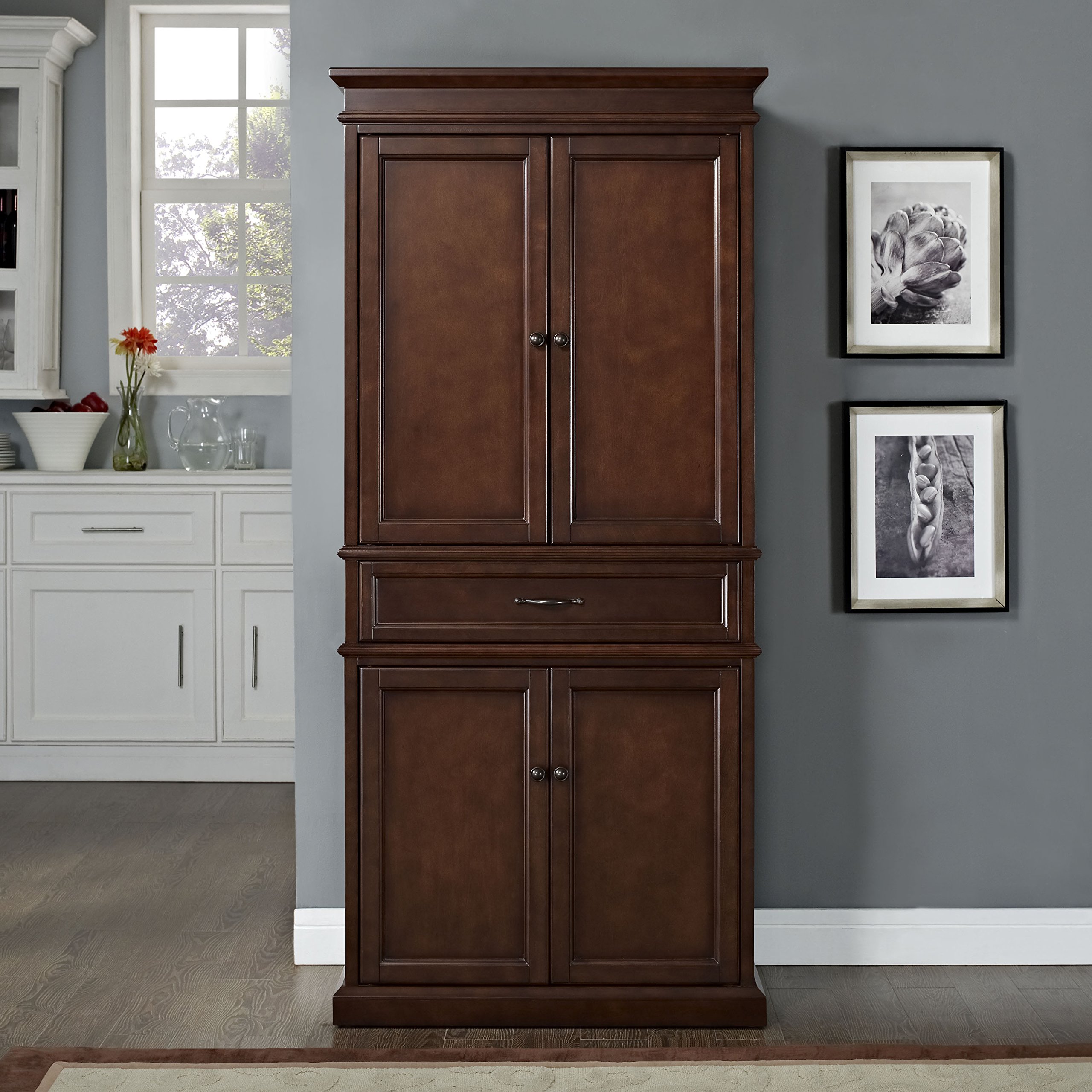 Amazon｜Crosley Furniture Parsons トラディショナルパントリー収納 